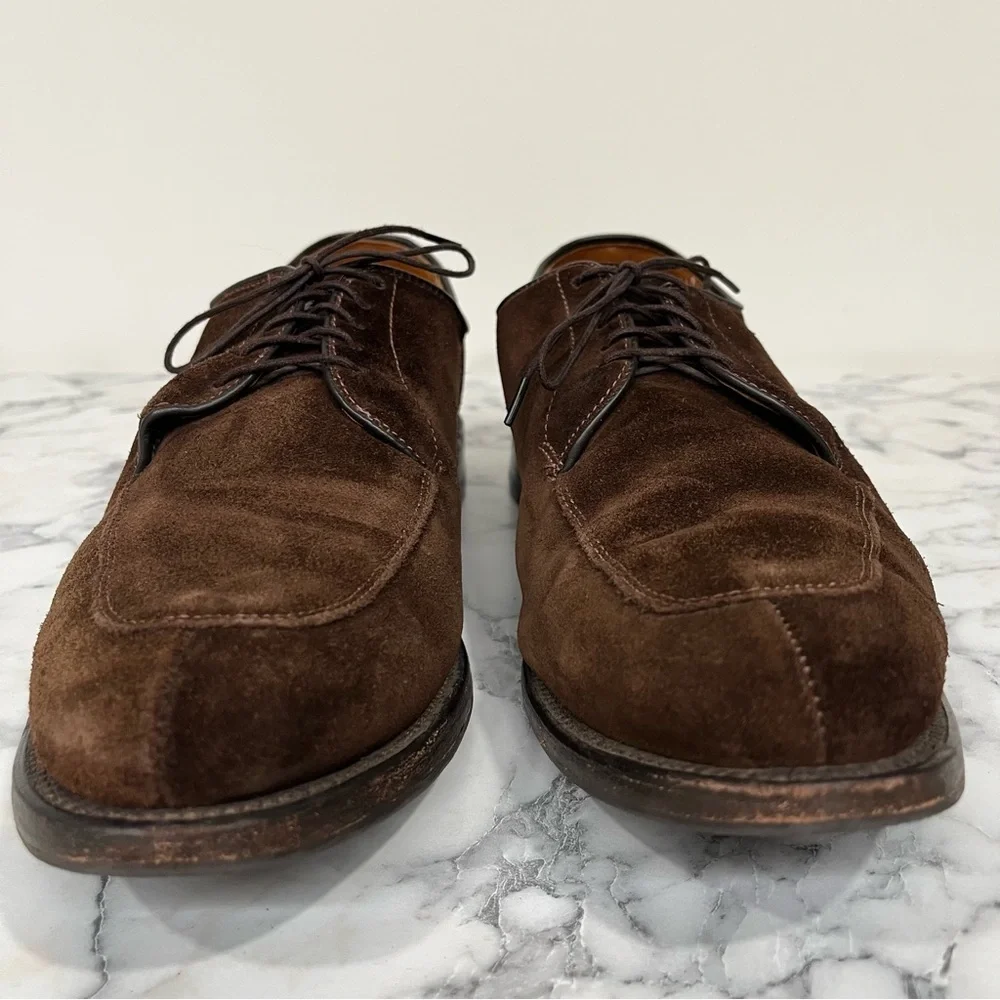 Allen Edmonds Delray chocolate brown suede dress shoes oxford’s men’s size 11.5